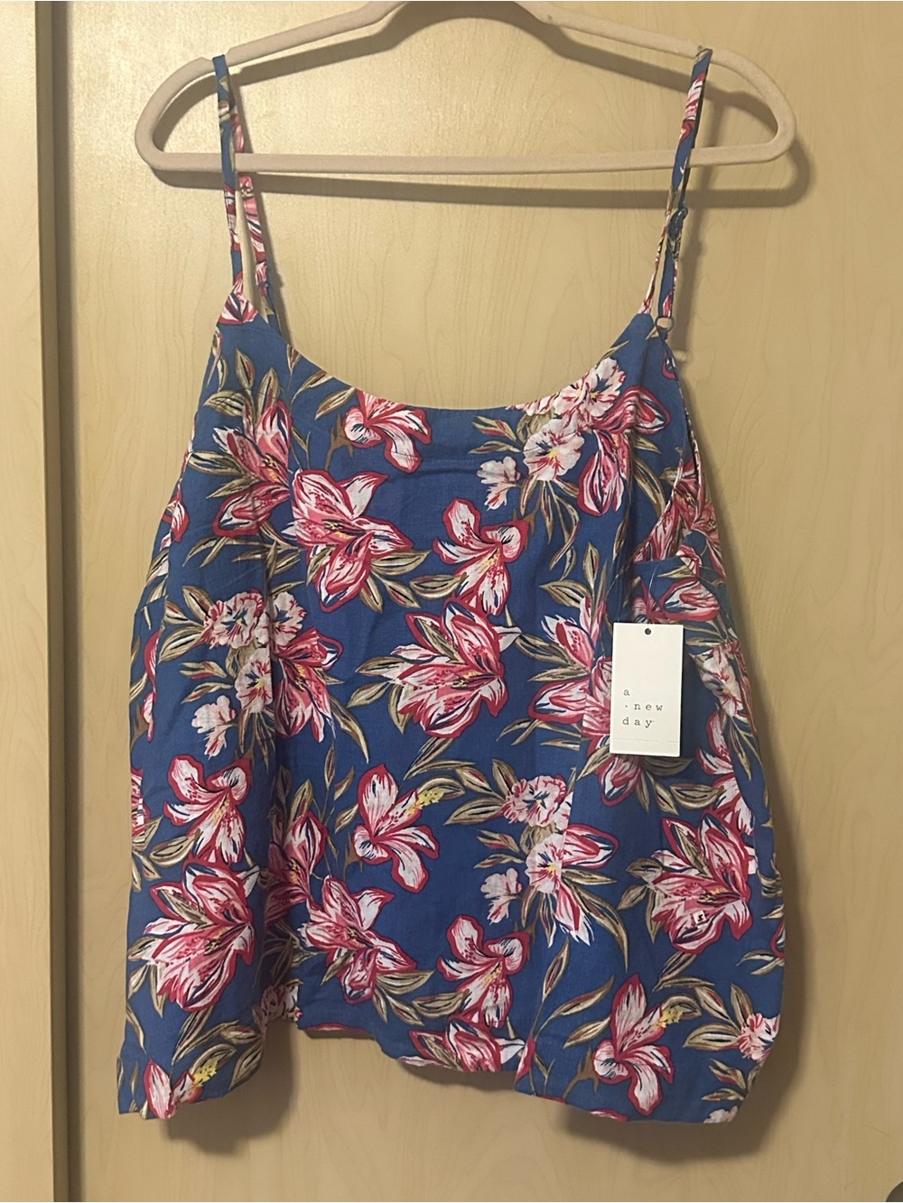 Blue Floral Cami Tank Top NWT